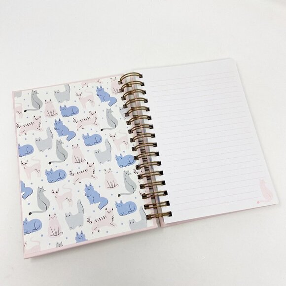 LADY JAYNE | Life is better with a Cat Spiral Bound Journal Pink - Picture 3 of 4